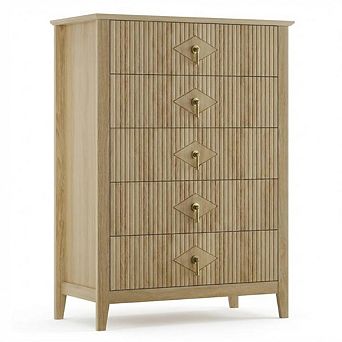 5 Drawer Wave Front Chest of Drawers