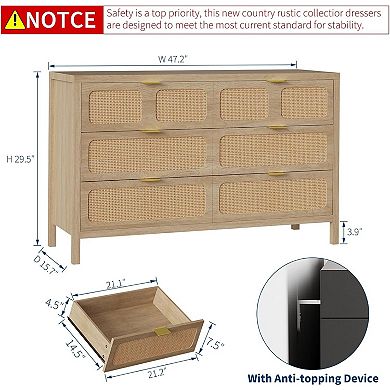 Drawer Dresser with Power Outlet