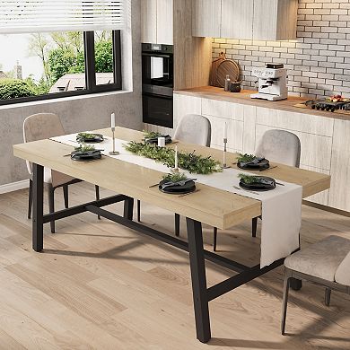 Industrial Dining Table for 6-8 People