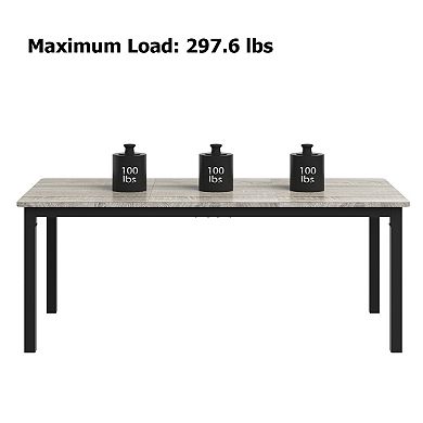 78.7 Inch Long Industrial Dining Table