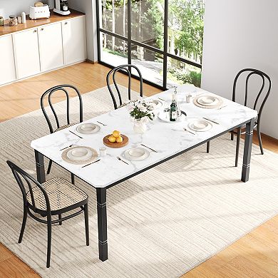 79" Large Industrial Dining Room Table