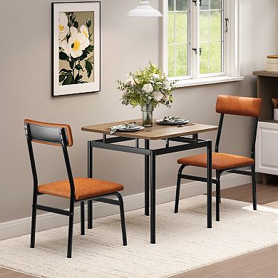 Modern 3-Piece Dining Table Set for 2