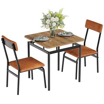 Modern 3 pc Dining Table Set for 2