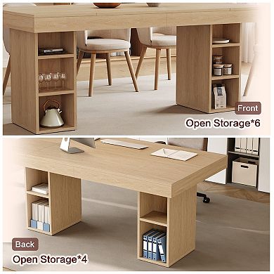 63”Executive Desk with Cabinet Storage