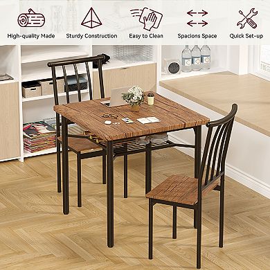 3-Piece Dining Table Set for 2