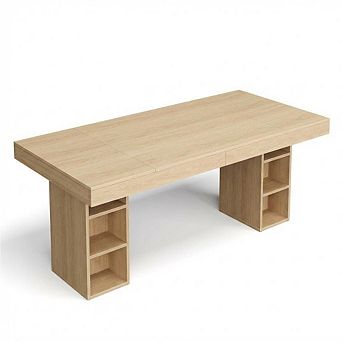 71” Executive Desk with Cabinet Storage