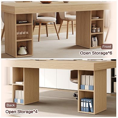 71” Executive Desk with Cabinet Storage