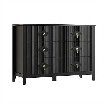 6 Drawer Wave-Front Chest of Drawers