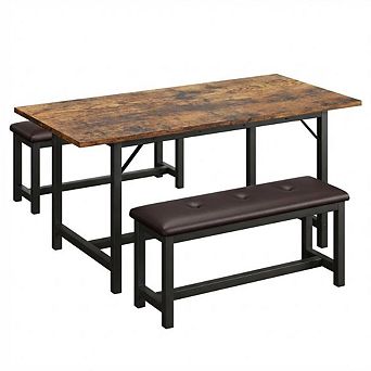 3 pc Extendable Wooden Dining Set