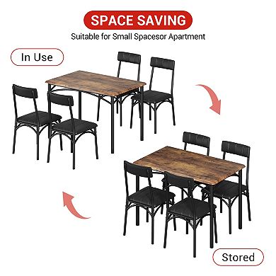 5-Piece Dining Table Set for 4