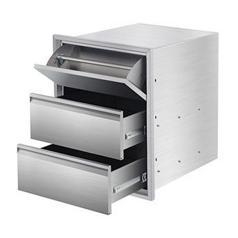 3-Layer Stainless Steel Outdoor Kitchen Drawer