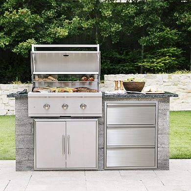 3-Layer Stainless Steel Outdoor Kitchen Drawer