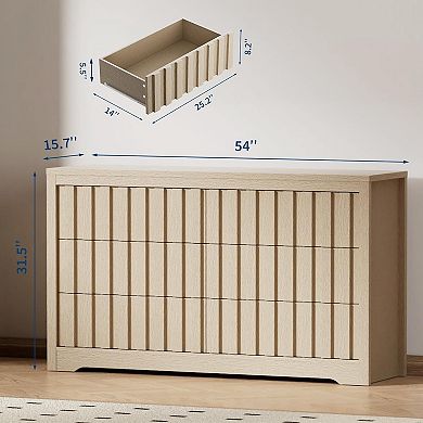 Modern Fluted Dresser for Bedroom