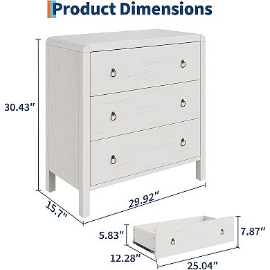Modern Dresser with 3 Drawers