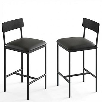 Bar Stools Set of 2 with Backrest