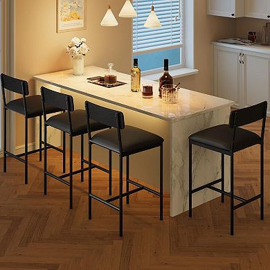 Bar Stools Set of 2 with Backrest
