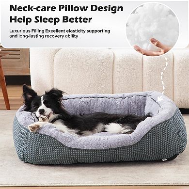 Washable Calming Dog Bed Anti-Slip Warming Durable