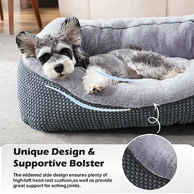 Washable Calming Dog Bed Anti-Slip Warming Durable