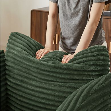 CEWOR Oversized Corded Corduroy Chaise Lounge, Compressed Sofa Chair, No Assembly