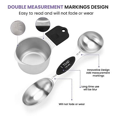 16 pieces Magnetic Stainless Measuring Set with Leveler