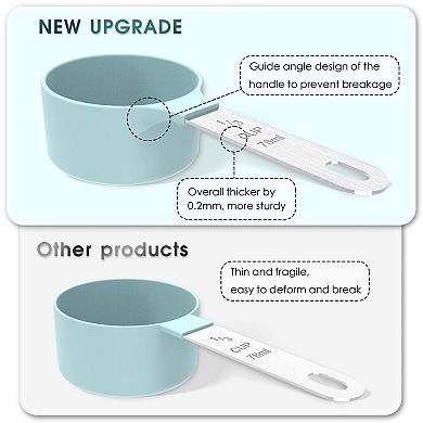 Stackable Nesting Measuring Cups Spoons Stainless Handle Kitchen Tools 5+5 set