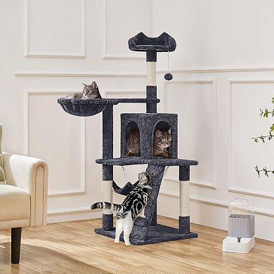 54in Multi-Level Cat Tree with Condo Hammock Activity Center