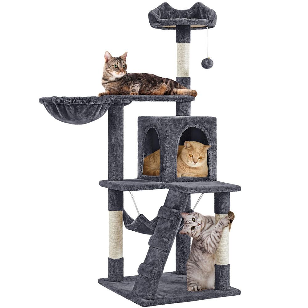 54in Multi-Level Cat Tree with Condo Hammock Activity Center