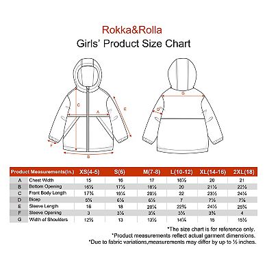 Girls' Rokka&Rolla Lightweight Fleece-Lined Windbreaker
