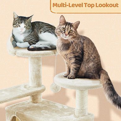 57" Multi-Level Cat Tree Condo Activity Tower Play House