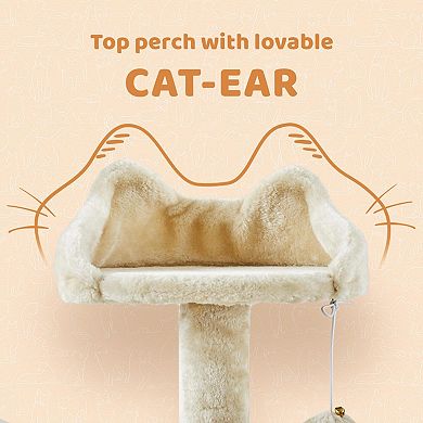 57" Multi-Level Cat Tree Condo Activity Tower Play House