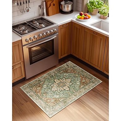 2'x3' Non-Slip Washable Rug for Entryway, Kitchen, Bathroom Multiple Colors
