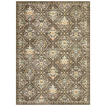Modern Elegant Floral Durable Stain Resistant Washable Waterproof Perfect Area Rug for Living Room