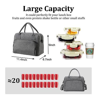 Insulated Lunch Bag Leakproof Cooler Tote Work Picnic