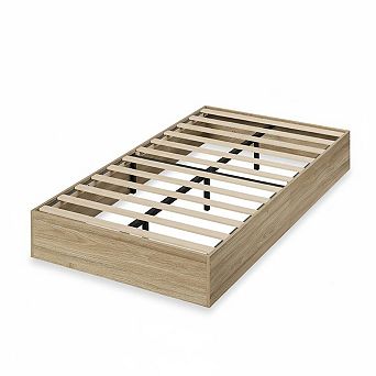 Modern Minimalist Sturdy Wood Platform Bed Frame,Floor-Standing Noise-Free,Strong Wooden Slats