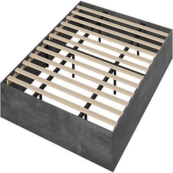 Modern Minimalist Sturdy Wood Platform Bed Frame,Floor-Standing Noise-Free,Strong Wooden Slats