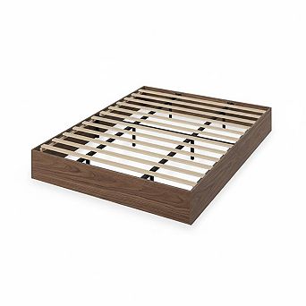 Modern Minimalist Sturdy Wood Platform Bed Frame,Floor-Standing Noise-Free,Strong Wooden Slats