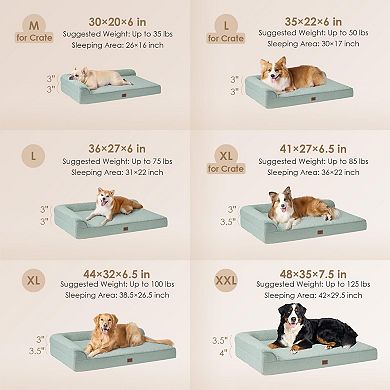 Memory Foam Dog Bed Washable Waterproof Nonskid Couch