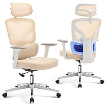 Ergonomic High-Back Mesh Office Chair with Adjustable Headrest & Lumbar, 3D Armrests, 135° Recline