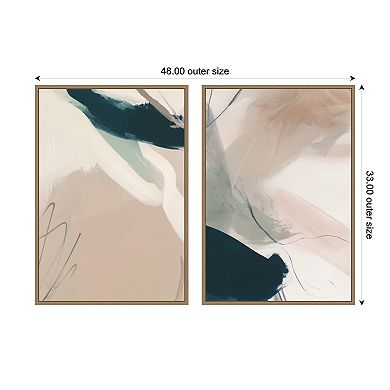 Marks No. 1 & No. 2 2 Piece Framed Canvas Wall Art Set by Amy Lighthall