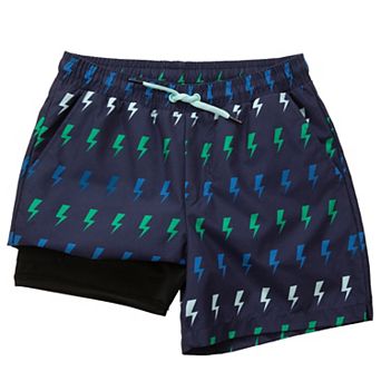 Boys' 4-18 Swim Trunks with Compression Liner UPF 50+