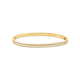 SHYMI Thin Pave Outline Bangle — 18K Gold-Filled, CZ