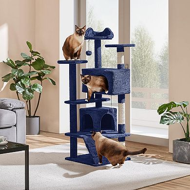 54in Cat Tree Condo Scratch Post Kitten Play House