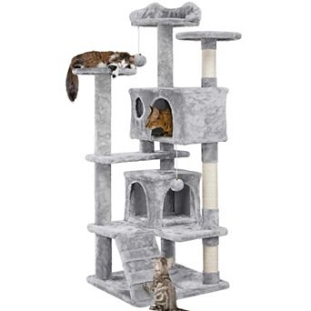 54 in Cat Tree Condo Scratch Post Kitten Play House