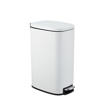 Slim Stainless Steel Kitchen Trash Can, 13 Gallon with Removable Inner Bucket