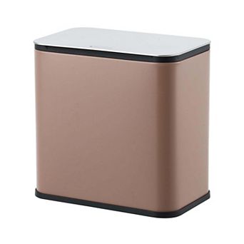 1.3 Gallon Small Stainless Steel Trash Can with Lid, Slim Design for Bathroom Kitchen Office