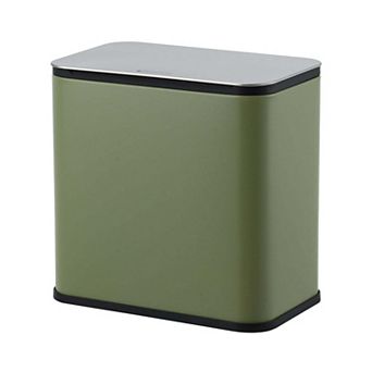 1.3 Gallon Small Stainless Steel Trash Can with Lid, Slim Design for Bathroom Kitchen Office