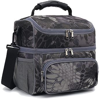 Double Layer Insulated Lunch Tote with Adjustable Strap