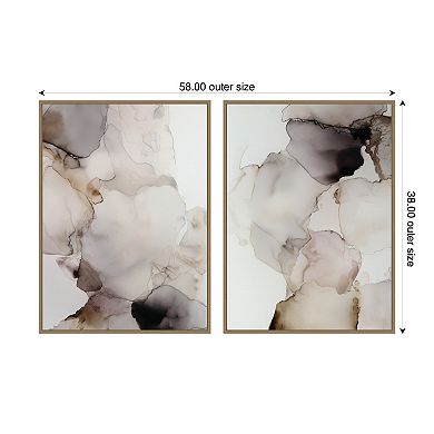 Smoke No. 1 & No. 2 2 Piece Framed Canvas Wall Art Set by Amy Lighthall