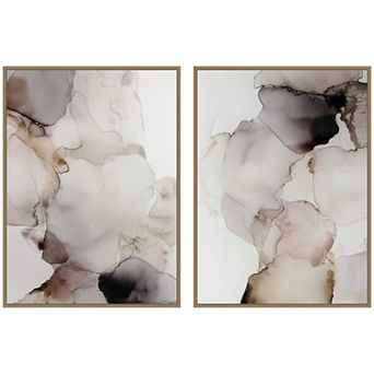 Smoke No. 1 & No. 2 2 pc Framed Canvas Wall Art Set by Amy Lighthall