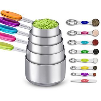 13 pc Magnetic Measuring Cups Spoons Set with Leveler